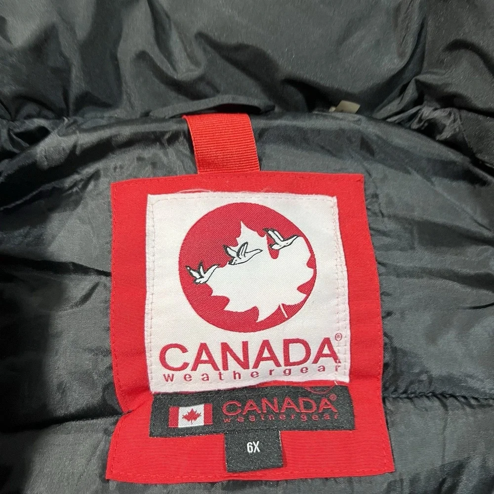 Y2K Kids Winter Coat L/XL Fur Lined Parka Heavy Snow Jacket Canadian Puffer